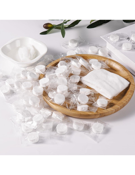 200 Toallas Comprimidas Desechables KISEER para Viajes y Camping