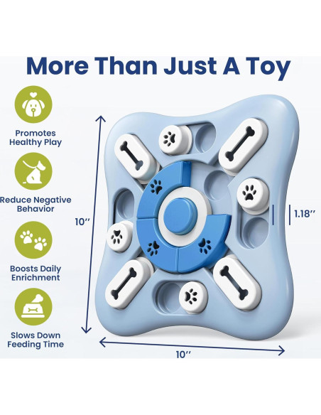 Juguete Interactivo para Perros PawsPik - Alimentador Lento 25.4 cm