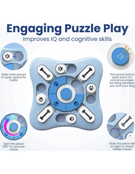 Juguete Interactivo para Perros PawsPik - Alimentador Lento 25.4 cm