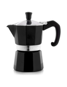 Cafetera Moka Bellemain de Aluminio 3 Tazas Negra