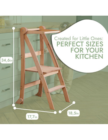 Taburete Plegable Montessori Goodevas Beige 88 cm para Niños