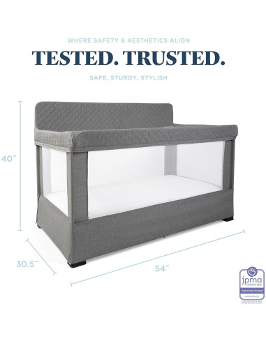 Cuna completa Baby Delight Lunaire malla transpirable Tweed