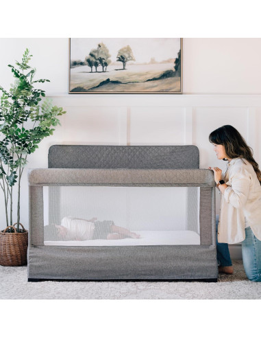 Cuna completa Baby Delight Lunaire malla transpirable Tweed