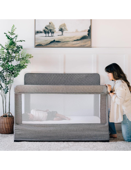 Cuna completa Baby Delight Lunaire malla transpirable Tweed