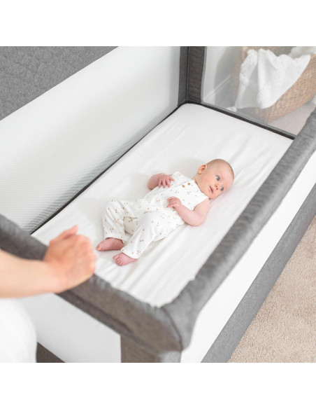 Cuna completa Baby Delight Lunaire malla transpirable Tweed