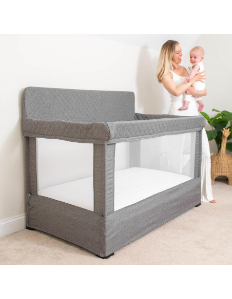 Cuna completa Baby Delight Lunaire malla transpirable Tweed