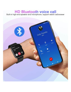 Reloj Inteligente Bluetooth EarlySincere Negro 1.9" HD Salud 2