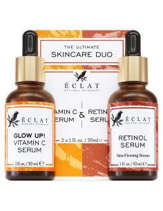 Conjunto de Suero Facial Eclat Skincare - Vitamina C y Retinol 59ml