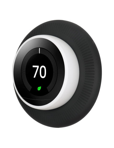 Cubierta de Placa de Pared Poivy para Termostato Nest Negro