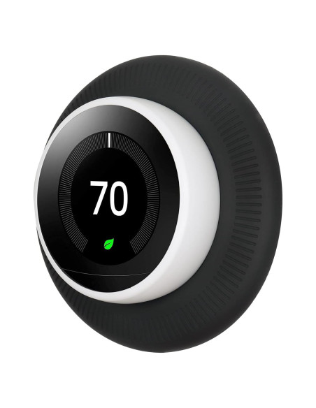 Cubierta de Placa de Pared Poivy para Termostato Nest Negro