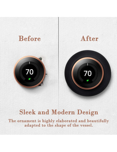 Cubierta de Placa de Pared Poivy para Termostato Nest Negro