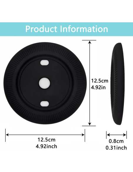 Cubierta de Placa de Pared Poivy para Termostato Nest Negro