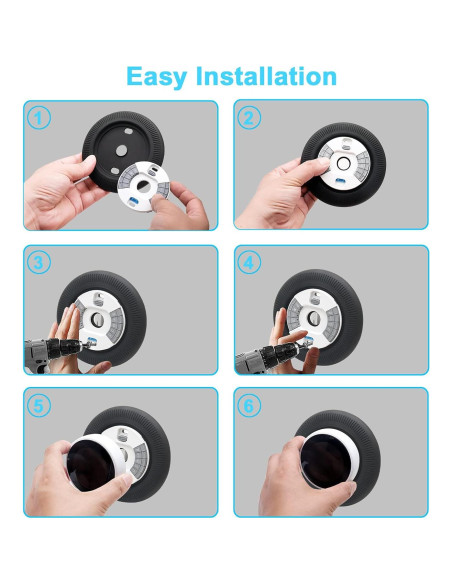 Cubierta de Placa de Pared Poivy para Termostato Nest Negro