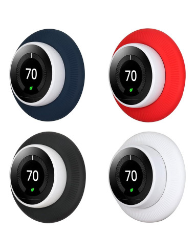 Cubierta de Placa de Pared Poivy para Termostato Nest Negro