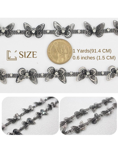 Cadena de Rincones de Mariposa Negra Pearly Jun 0.91m