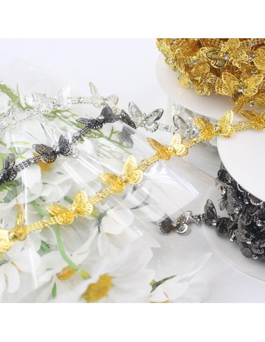 Cadena de Rincones de Mariposa Negra Pearly Jun 0.91m