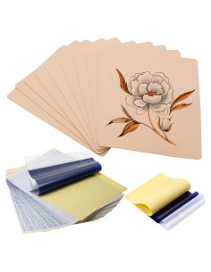 Kit de Práctica de Tatuaje Lyuxzad - 20 Piezas Piel y Papel A4