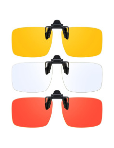 Gafas Clip-On VIEWBETTER Bloqueo Luz Azul 3 Piezas Naranja Amarillo