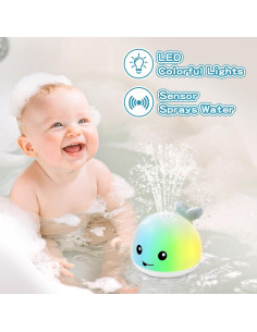 Juguete de Baño Ballena Iluminada Recargable para Bebés 2
