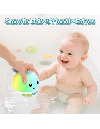 Juguete de Baño Ballena Iluminada Recargable para Bebés