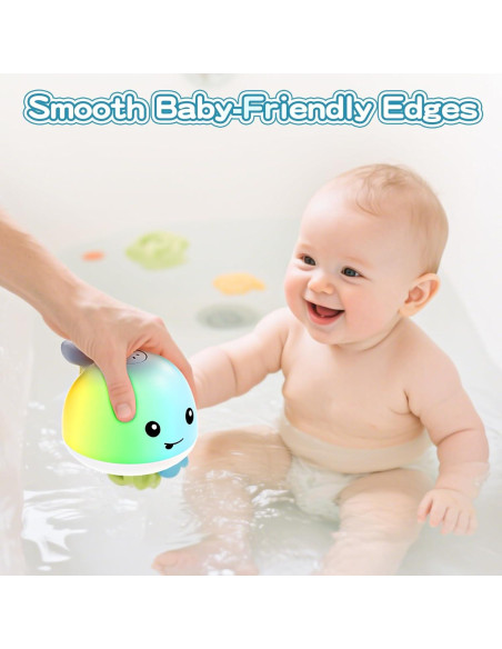 Juguete de Baño Ballena Iluminada Recargable para Bebés