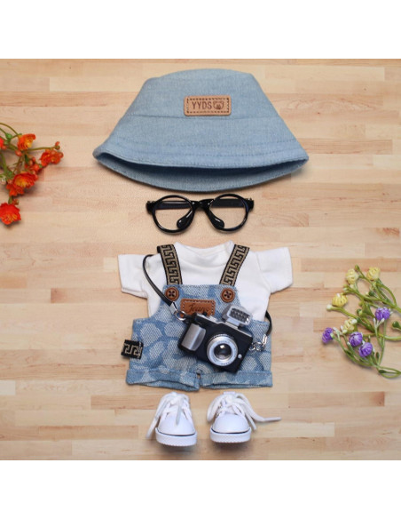 Conjunto de Ropa para Muñecas 17cm PreppyLuxe Denim 6 Piezas Conjunto de Ropa para Muñecas 17cm PreppyLuxe Denim 6 Piezas