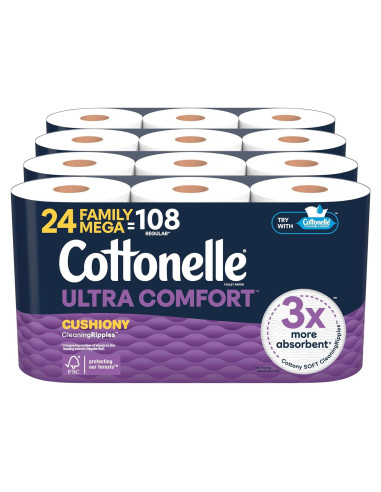 Papel Higiénico Cottonelle Ultra Comfort 24 Mega Rollos 2 Capas