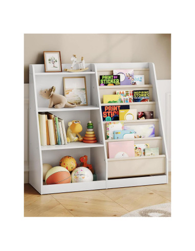 Estantería Infantil CHOEZON 90x35 cm 6 Capas Almacenamiento Juguetes