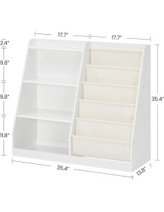 Estantería Infantil CHOEZON 90x35 cm 6 Capas Almacenamiento Juguetes 2