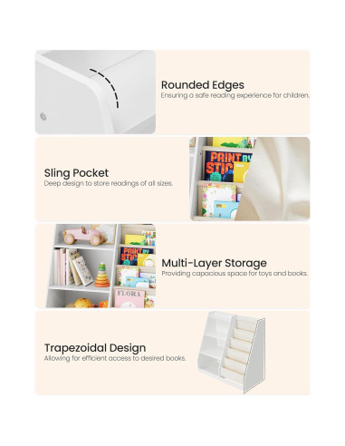 Estantería Infantil CHOEZON 90x35 cm 6 Capas Almacenamiento Juguetes