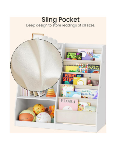 Estantería Infantil CHOEZON 90x35 cm 6 Capas Almacenamiento Juguetes