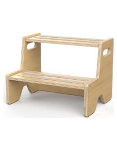 Escalera de Madera para Niños Uiirvdy 2 Escalones Antideslizante