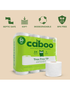 Papel Higiénico Caboo 100% Bambú Ecológico 24 Rollos Dobles 2