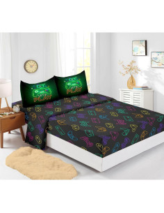 Conjunto de Edredón Individual Helloosuu 6 PCS Verde Gaming 2