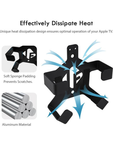 Soporte de Pared IFCASE para Apple TV 4K - Negro