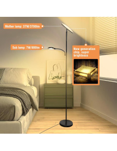 Lámpara de Pie LED Marctronic 44W Regulable 69" con Control Remoto 2