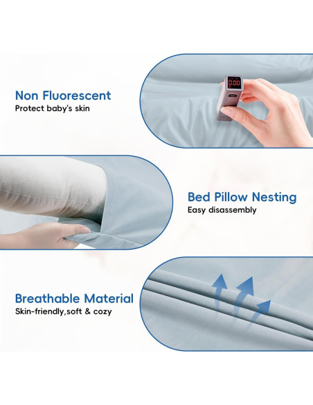 Cojín Nido para Bebés Loevin Azul 75x45 cm 1.5 kg