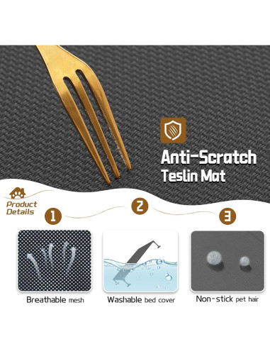 Cama Elevada para Perros CJYMMFAN con Dosel Impermeable 106.68x76.2cm