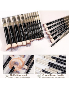 Juego de Brochas de Maquillaje MAANGE 18 Piezas Sintéticas 2