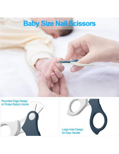 Kit de Uñas para Bebés Socub 4 en 1, Cortauñas y Lima Azul 2