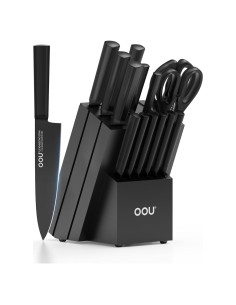 Juego de Cuchillos de Cocina OOU - 15 Piezas Acero Inoxidable