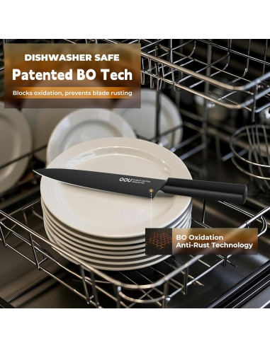 Juego de Cuchillos de Cocina OOU - 15 Piezas Acero Inoxidable