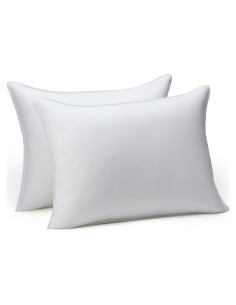 Almohadas de Cama Amazon Basics Alternativa Plumas Estándar 66x51cm Paquete de 2