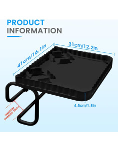 Barra de piscina elevada Tryitsbest negra para bebidas y snacks 2