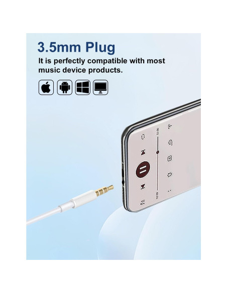 Auriculares con Cable MAS CARNEY WH9 con Micrófono 3.5mm