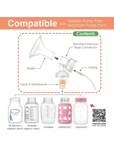 Kit Extractor de Leche Maymom 17mm Compatible Medela