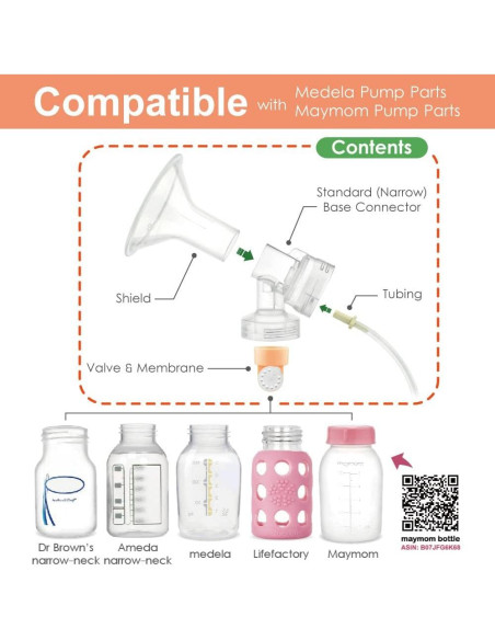 Kit Extractor de Leche Maymom 17mm Compatible Medela