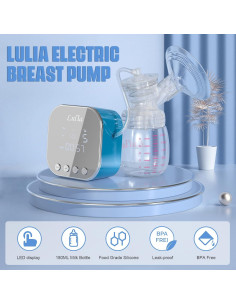Extractor de Leche Eléctrico Doble Lulia 24mm Portátil Azul 2