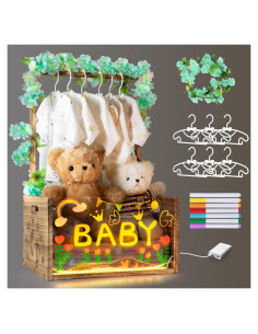 Cesta de Almacenamiento de Madera Taessv para Bebés 40.6x30x22.9cm