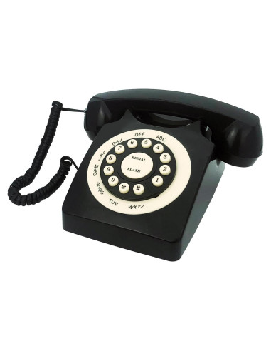 Teléfono de Línea Fija Retro TelPal WX-3123 Negro